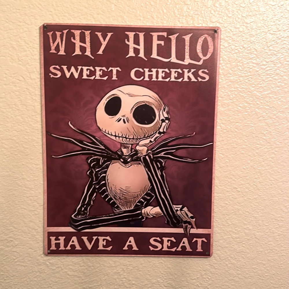 LUC metal nightmare before Christmas jack skellington sign